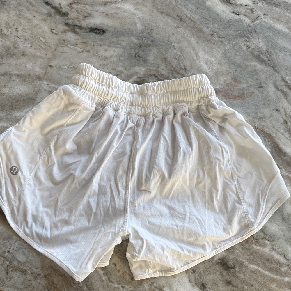 Lululemon Athletica White Hotty Hot LR Athletic Shorts